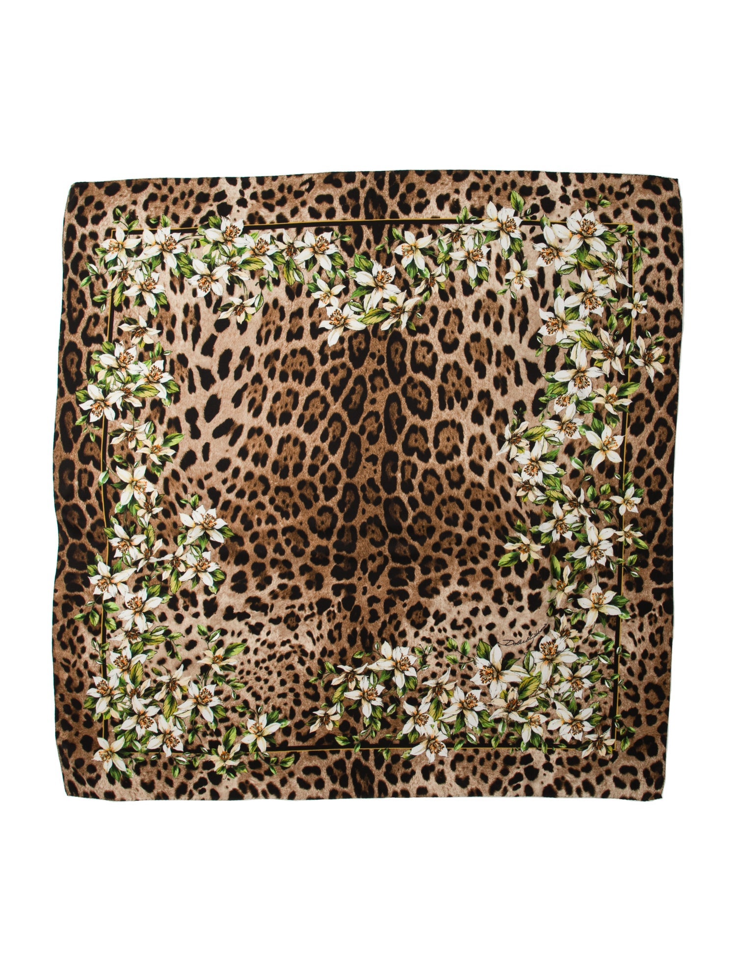 Dolce & Gabbana Silk Animal Print Scarf