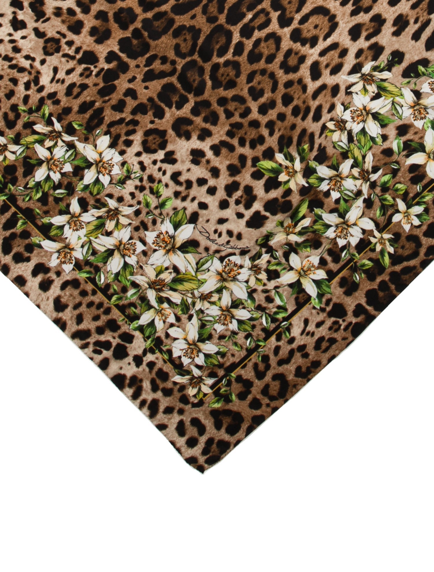 Dolce & Gabbana Silk Animal Print Scarf
