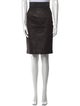 Dolce & Gabbana Leather Knee-Length Skirt