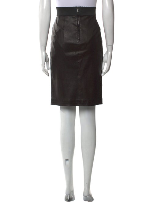 Dolce & Gabbana Leather Knee-Length Skirt