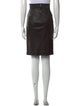 Dolce & Gabbana Leather Knee-Length Skirt