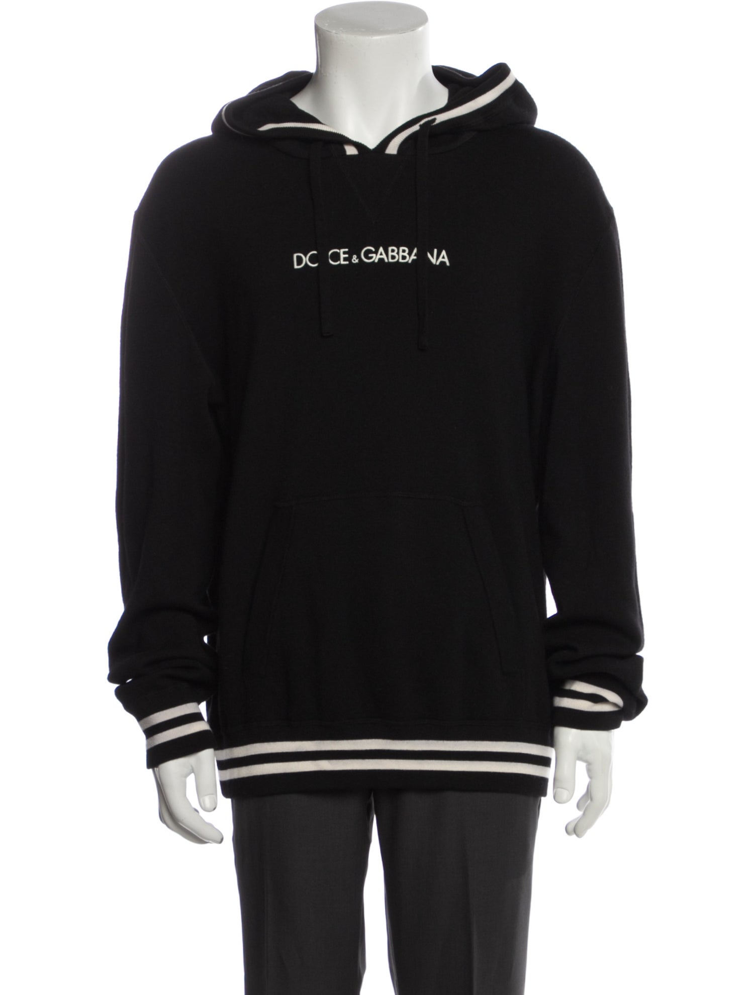Dolce & Gabbana Virgin Wool Striped Hoodie