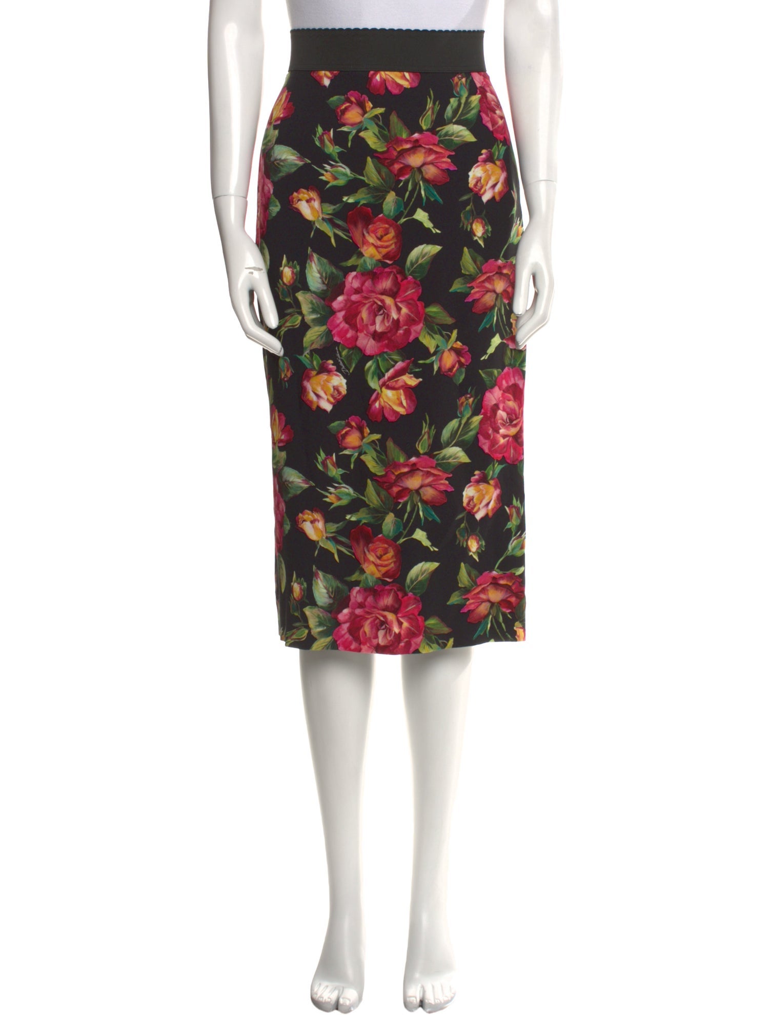 Dolce & Gabbana Floral Print Midi Length Skirt