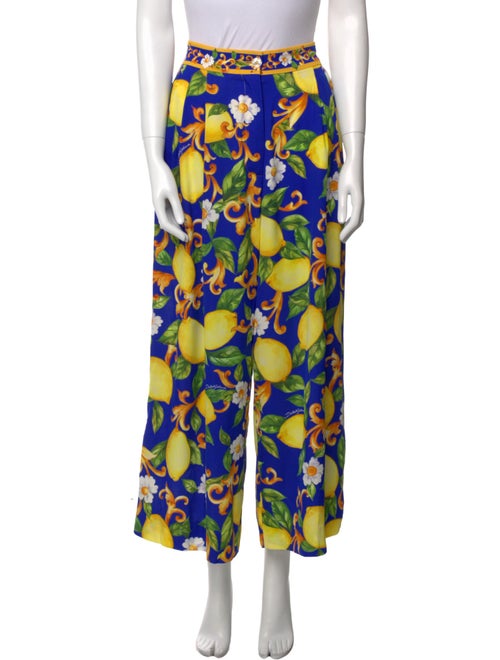 Dolce & Gabbana Silk Wide Leg Pants
