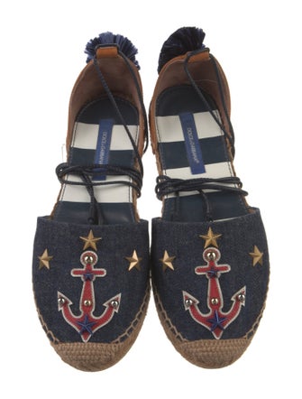 Dolce & Gabbana Denim Printed Espadrilles