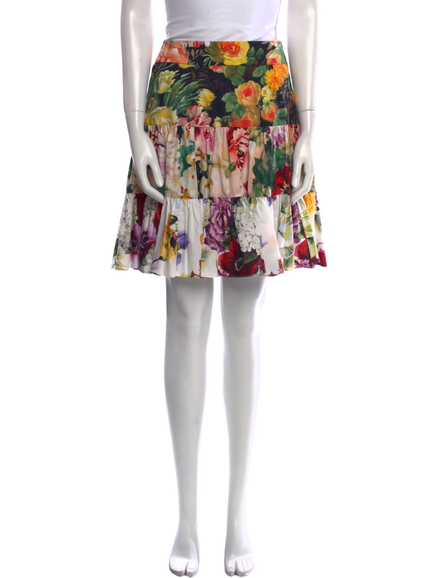 Dolce & Gabbana Floral Print Mini Skirt