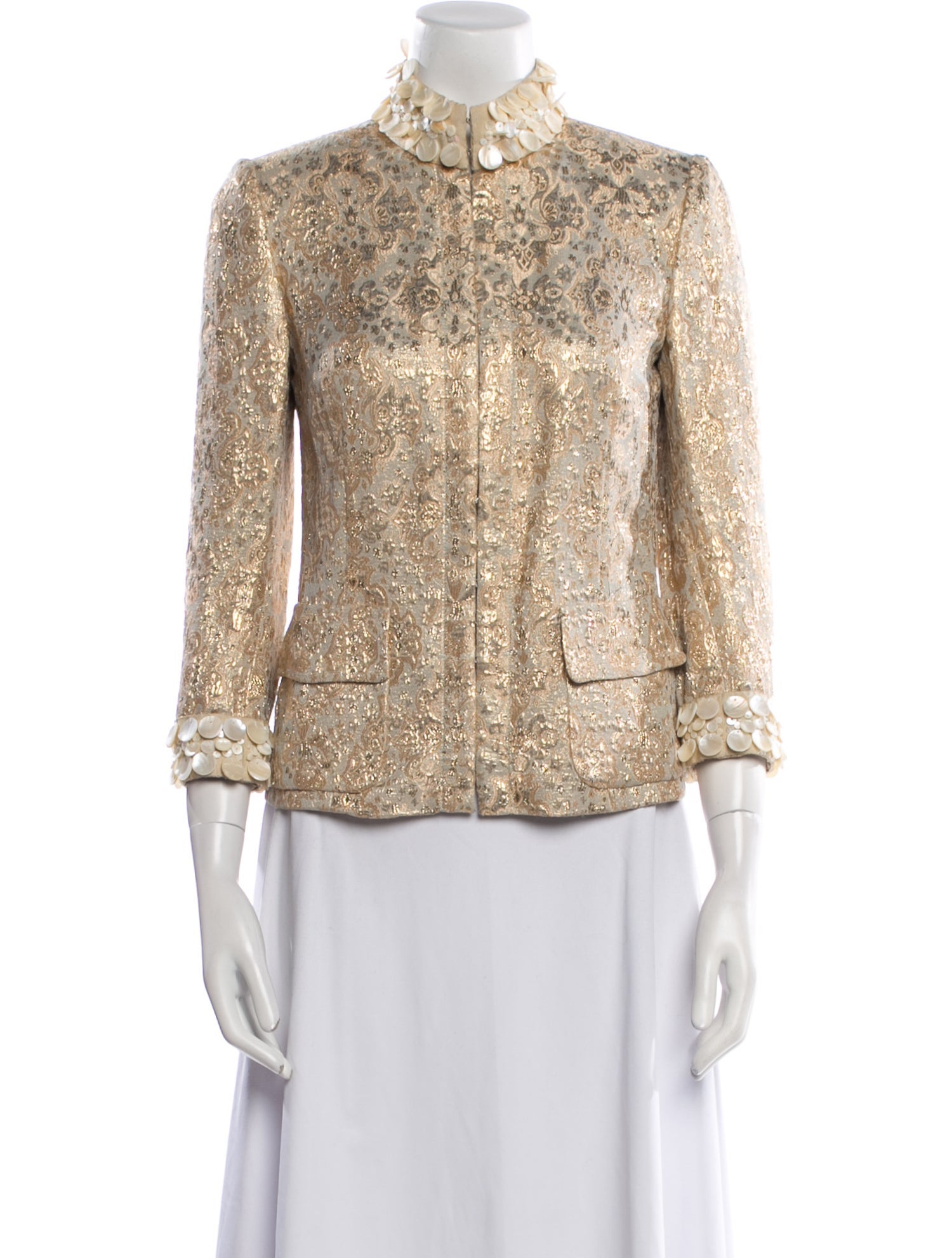 Dolce & Gabbana Silk Tweed Pattern Evening Jacket