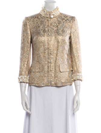 Dolce & Gabbana Silk Tweed Pattern Evening Jacket