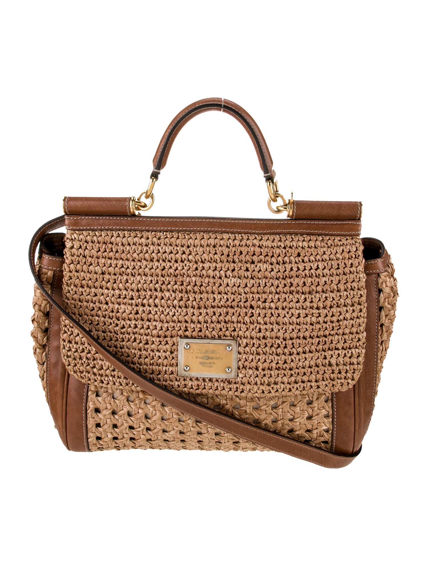 Dolce & Gabbana Raffia Crossbody Bag
