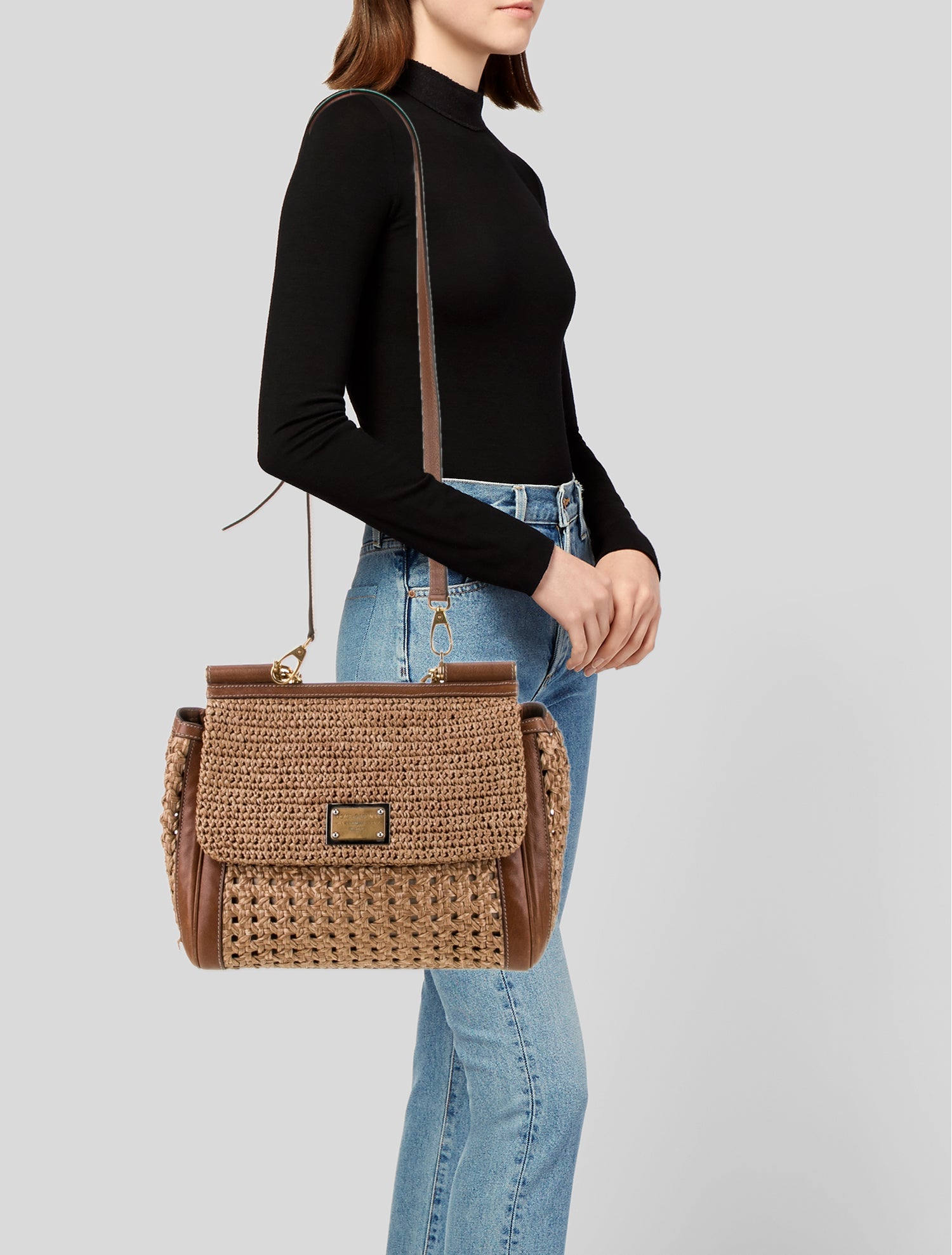 Dolce & Gabbana Raffia Crossbody Bag