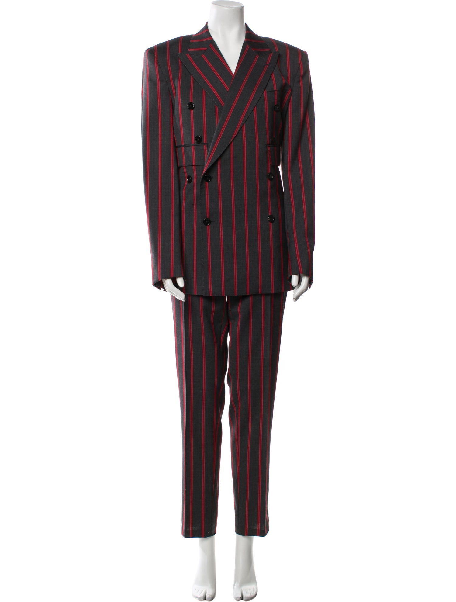 Dolce & Gabbana Virgin Wool Striped Pantsuit