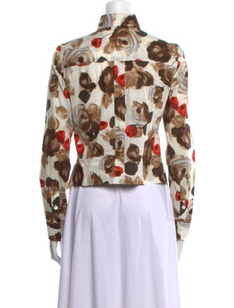 Dolce & Gabbana Printed Long Sleeve Button-Up Top