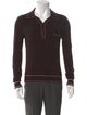 Dolce & Gabbana Virgin Wool Striped Polo Sweater