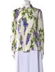Dolce & Gabbana Silk Floral Print Button-Up Top