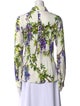 Dolce & Gabbana Silk Floral Print Button-Up Top