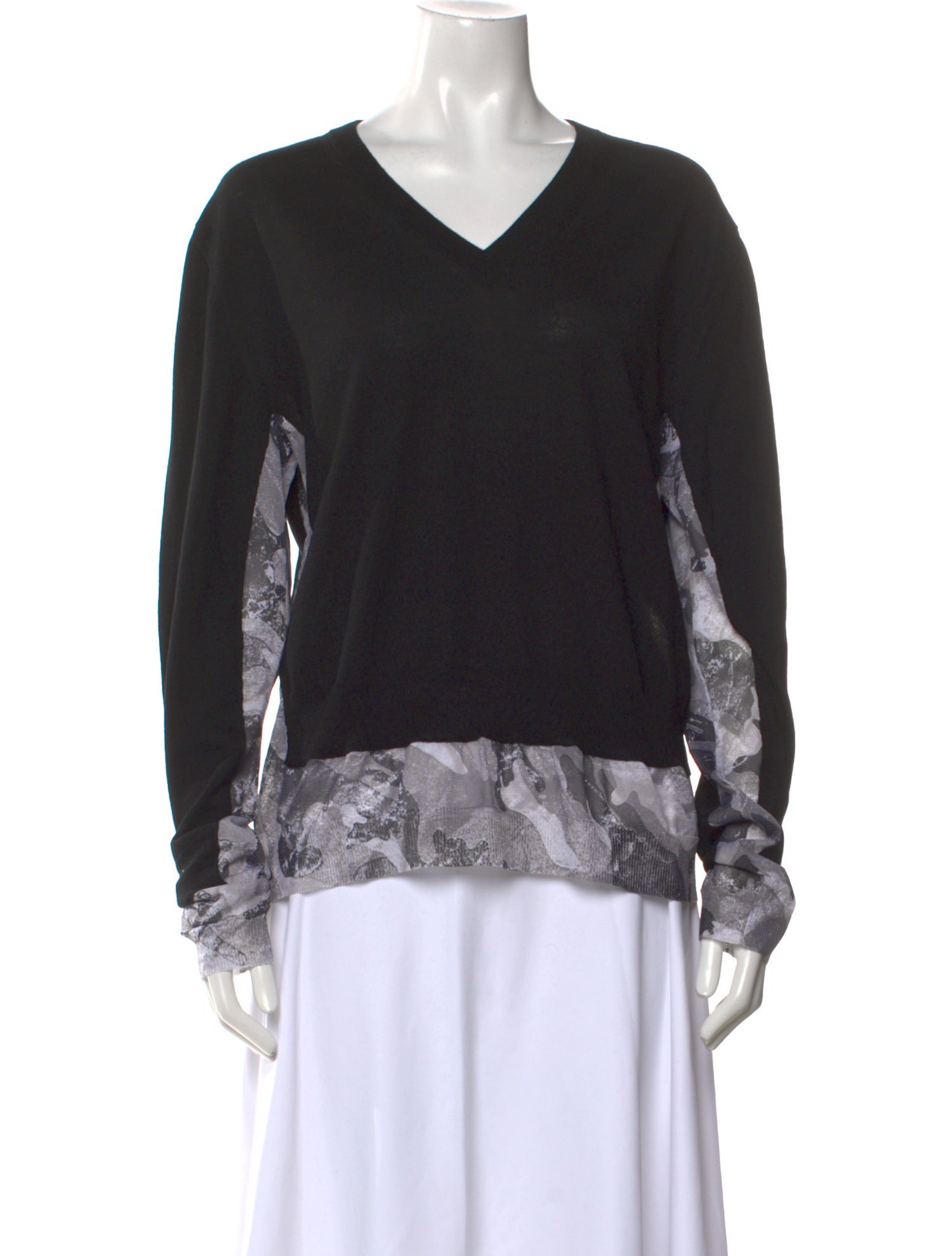 Dolce & Gabbana Virgin Wool V-Neck Top