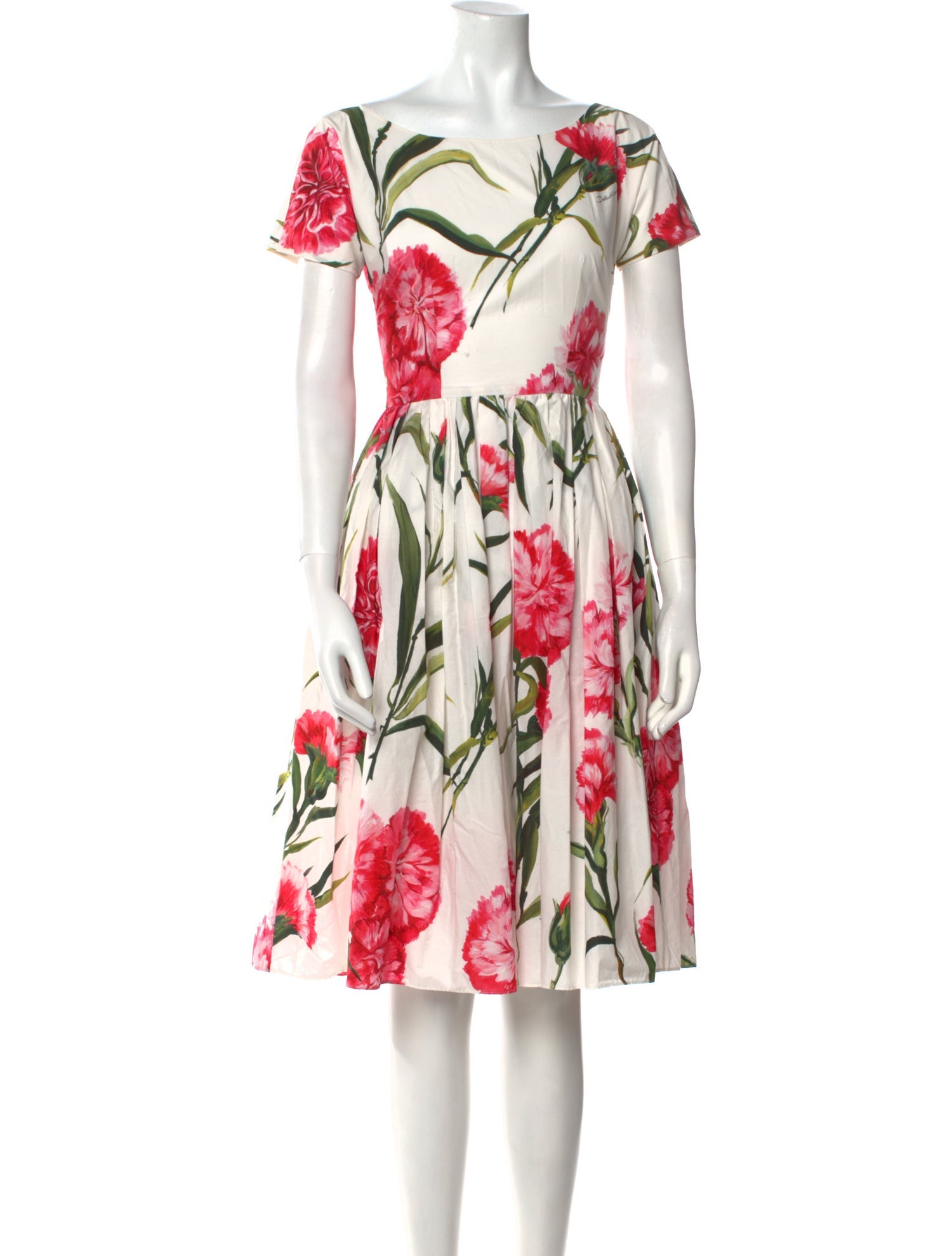 Dolce & Gabbana Floral Print Knee-Length Dress