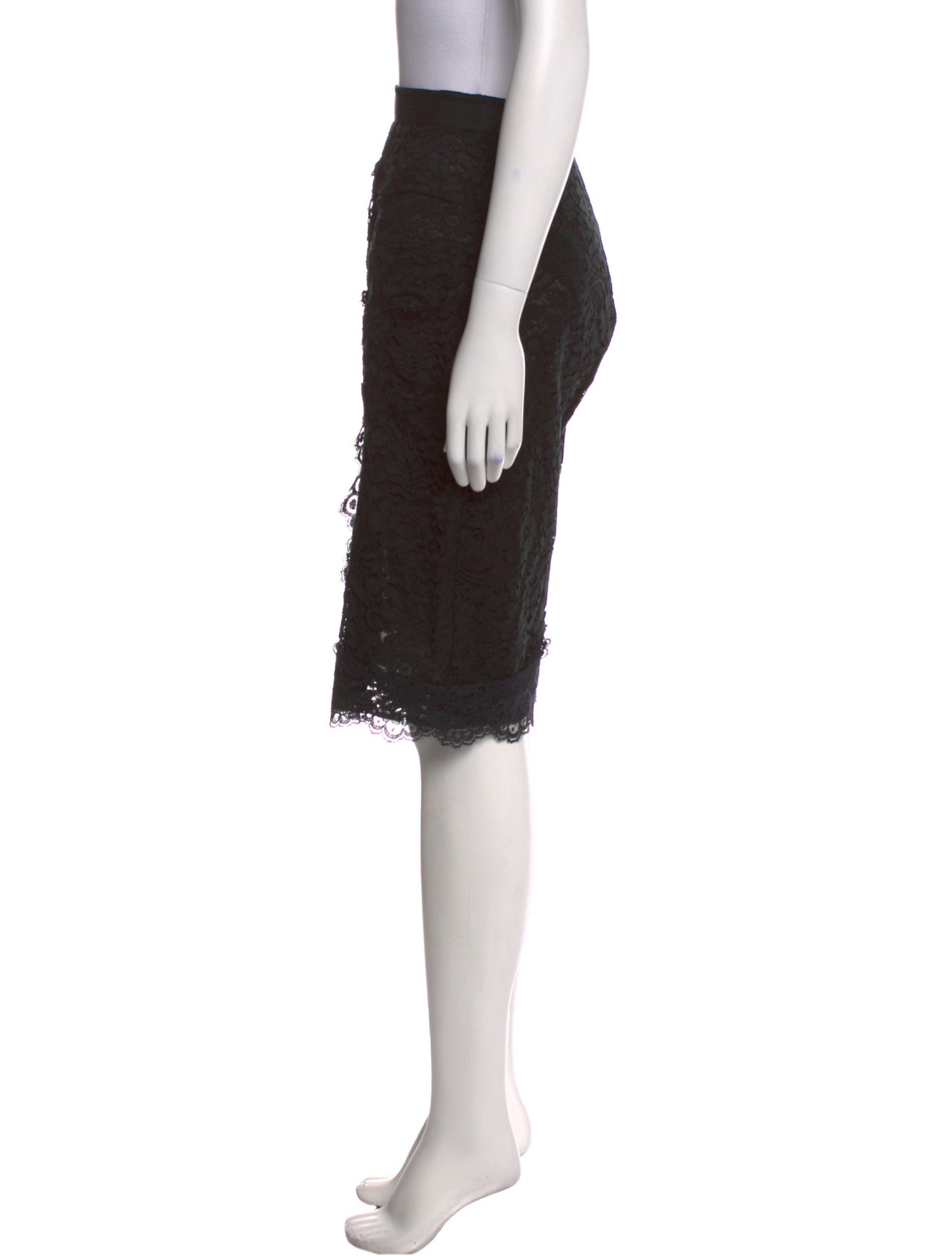 Dolce & Gabbana Scalloped Accent Knee-Length Skirt