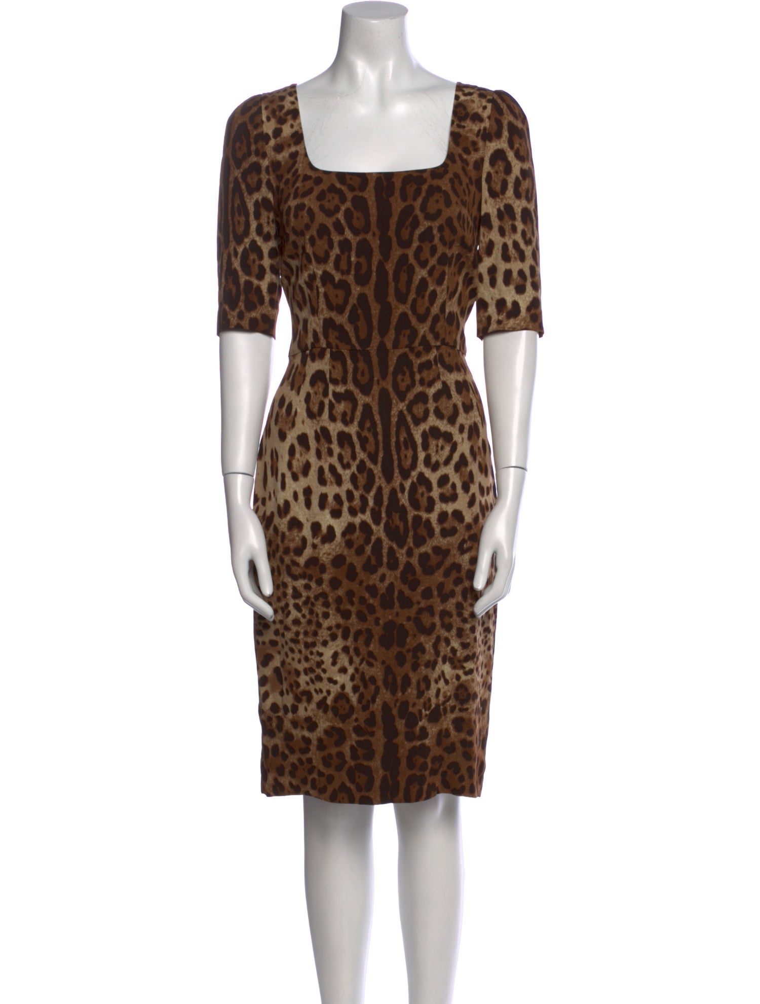 Dolce & Gabbana Animal Print Knee-Length Dress