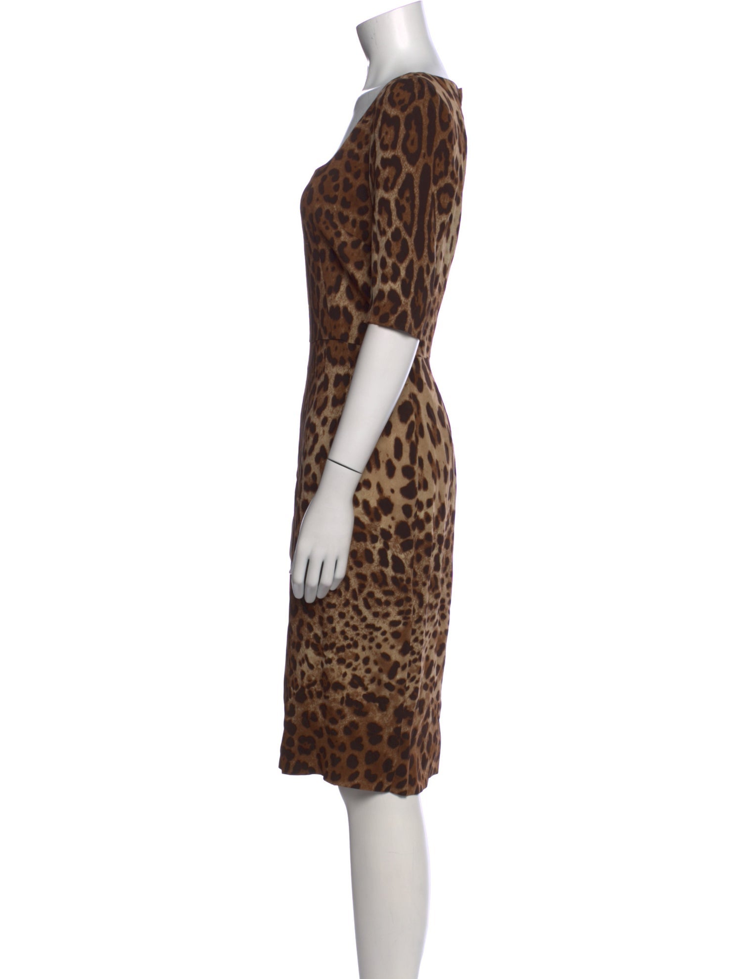 Dolce & Gabbana Animal Print Knee-Length Dress