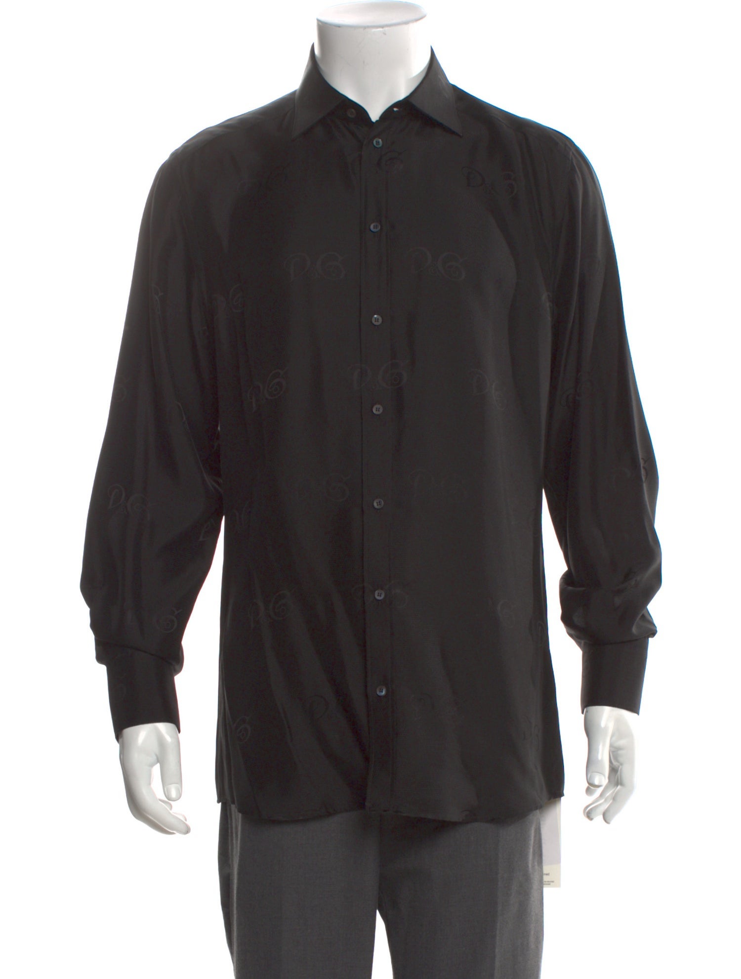 Dolce & Gabbana Silk Long Sleeve Dress Shirt