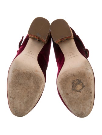 Dolce & Gabbana Velvet Floral Print Pumps