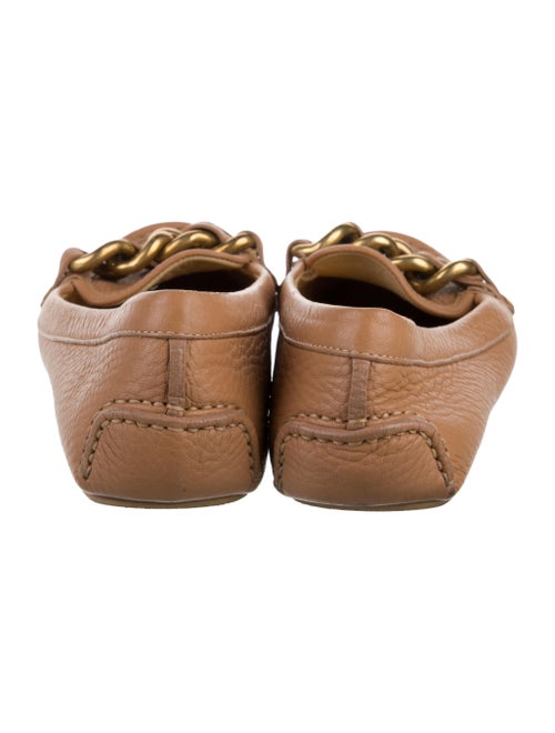 Dolce & Gabbana Leather Chain-Link Accents Loafers