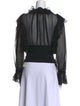 Dolce & Gabbana Silk Mock Neck Blouse
