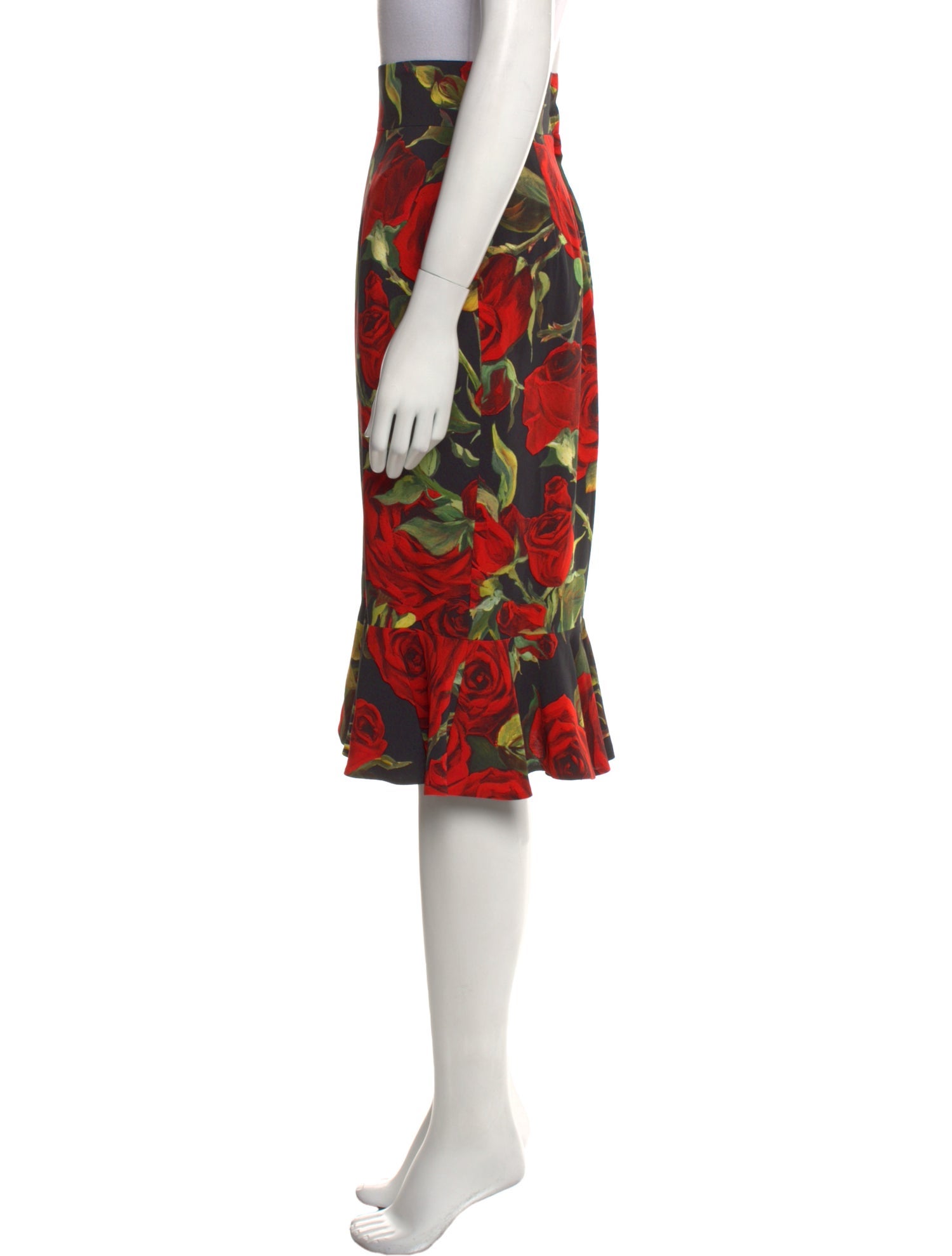 Dolce & Gabbana Floral Print Knee-Length Skirt