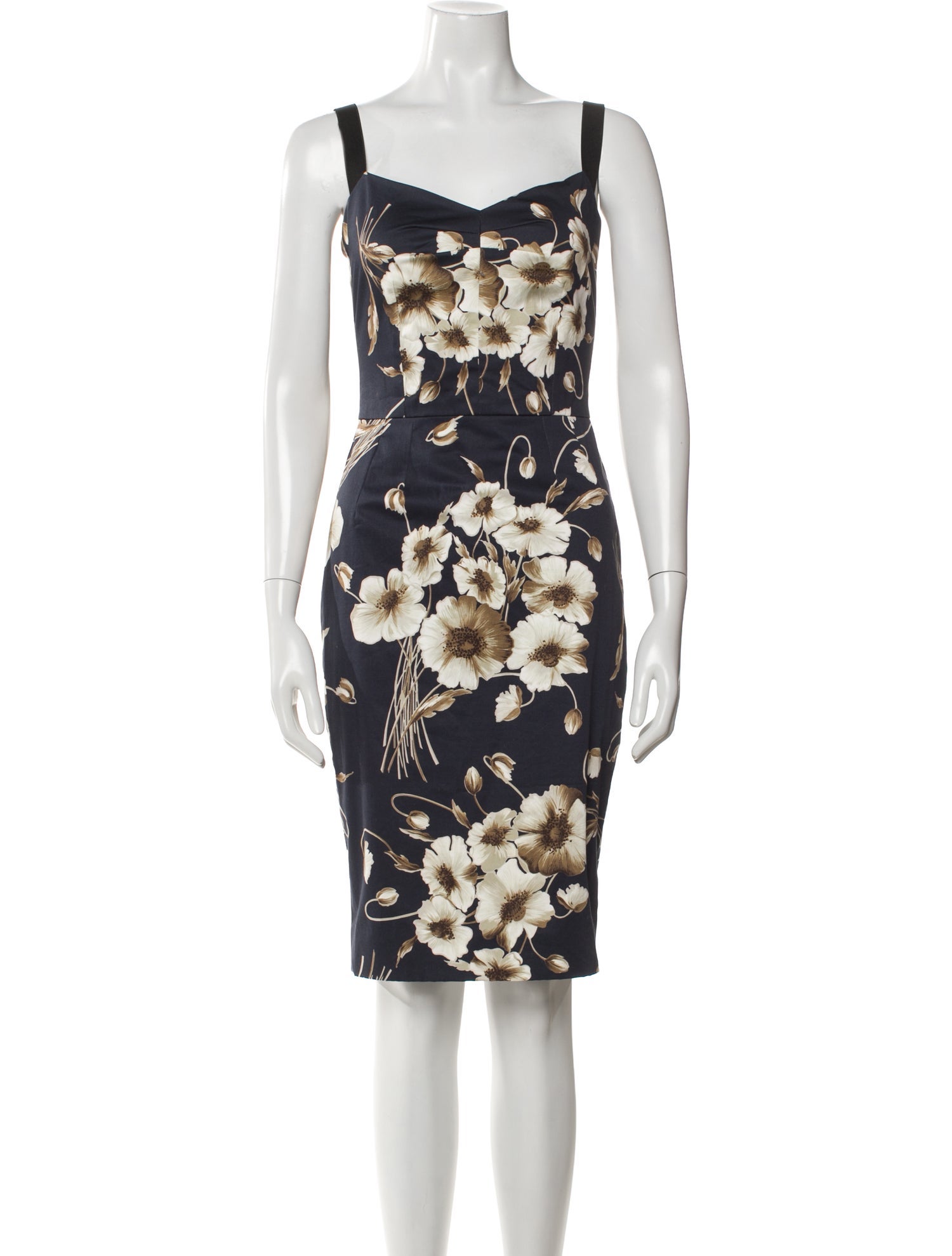 Dolce & Gabbana Floral Print Knee-Length Dress
