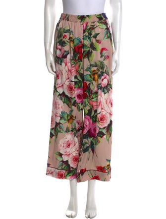 Dolce & Gabbana Silk Wide Leg Pants