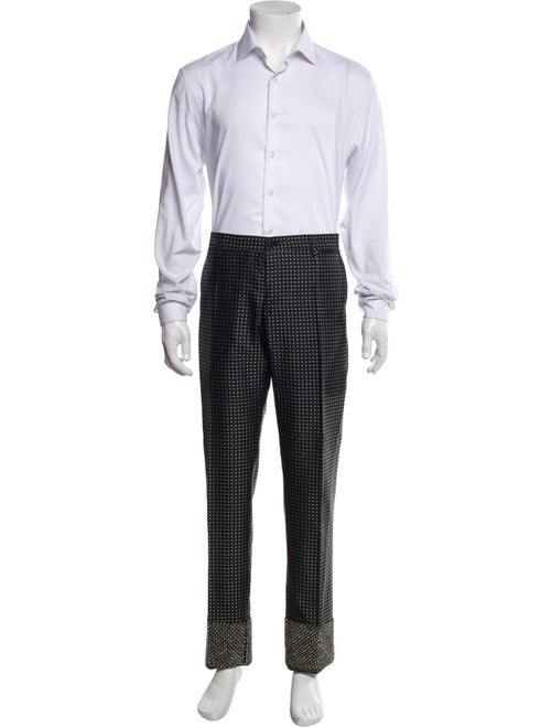 Dolce & Gabbana Silk Polka Dot Print Three-Piece Blazer