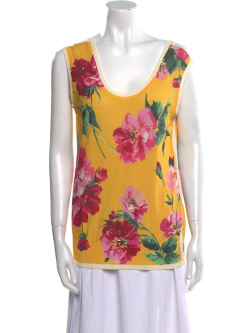 Dolce & Gabbana Floral Print Scoop Neck Top