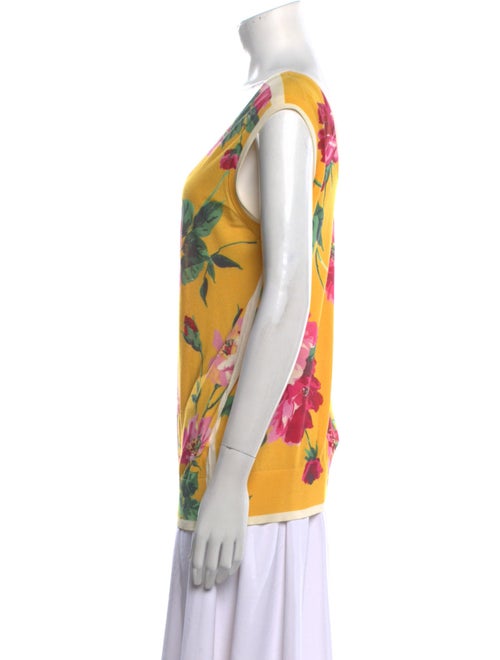 Dolce & Gabbana Floral Print Scoop Neck Top