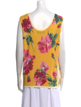 Dolce & Gabbana Floral Print Scoop Neck Top