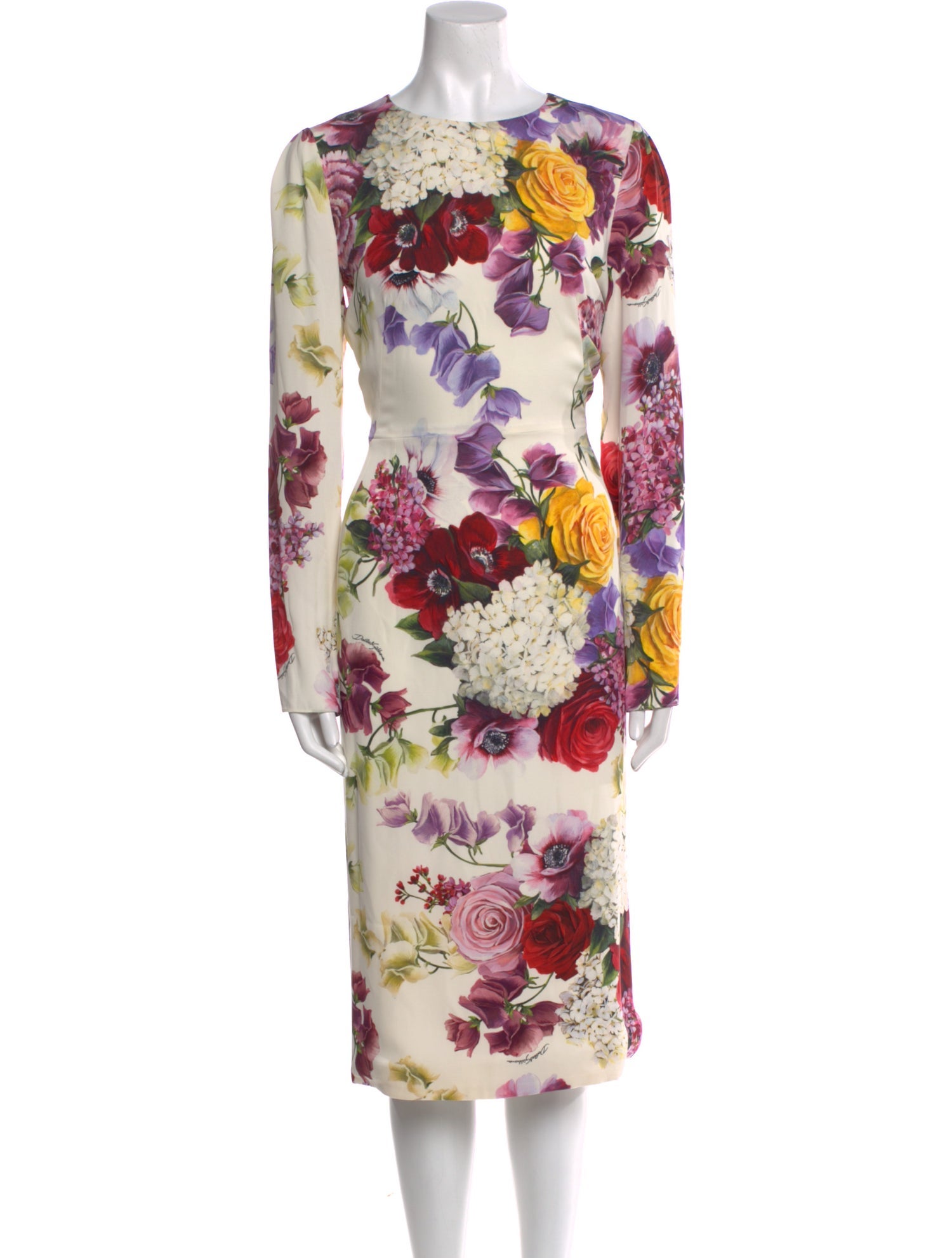 Dolce & Gabbana Silk Midi Length Dress