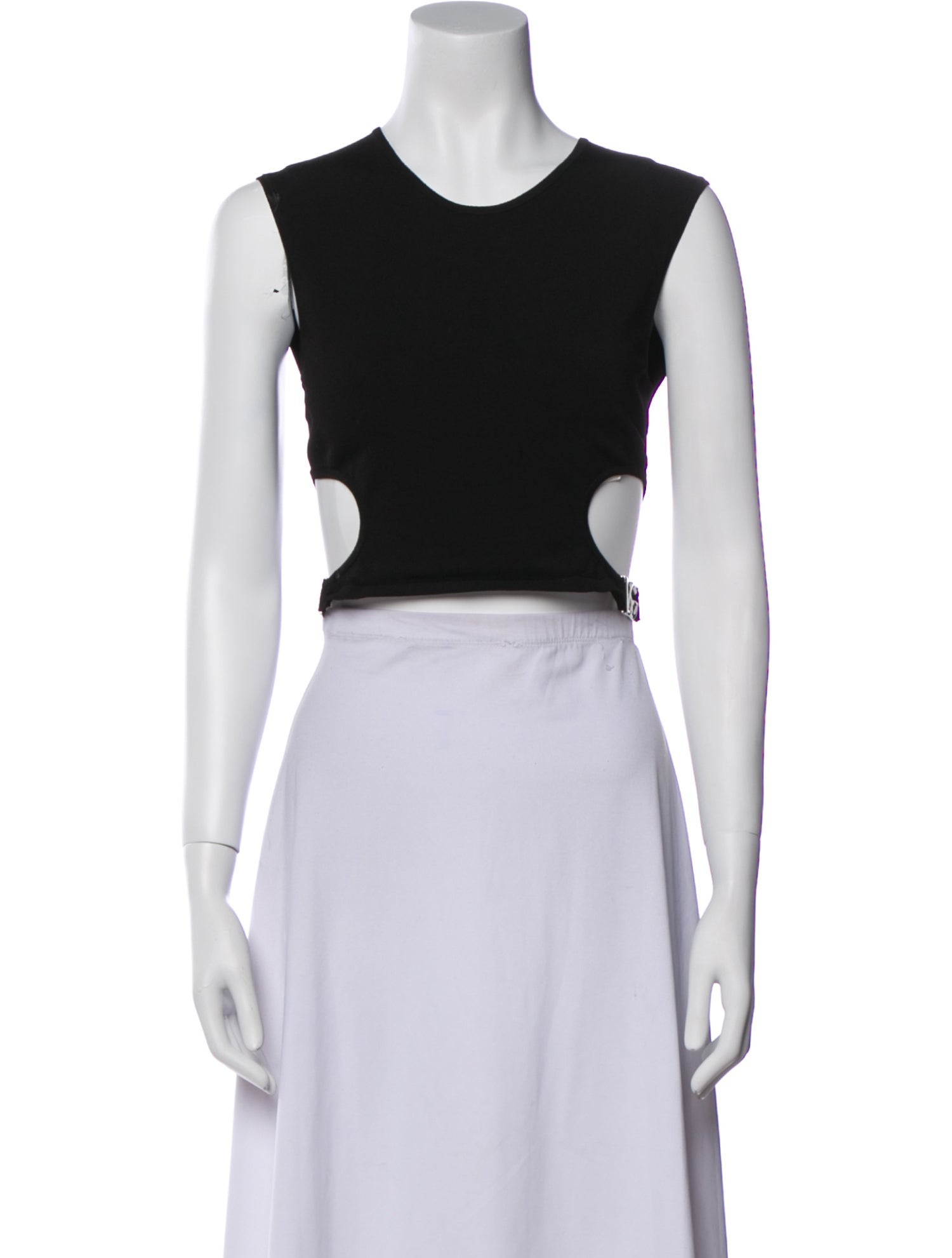 Dolce & Gabbana Scoop Neck Sleeveless Crop Top