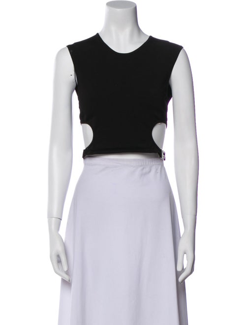 Dolce & Gabbana Scoop Neck Sleeveless Crop Top