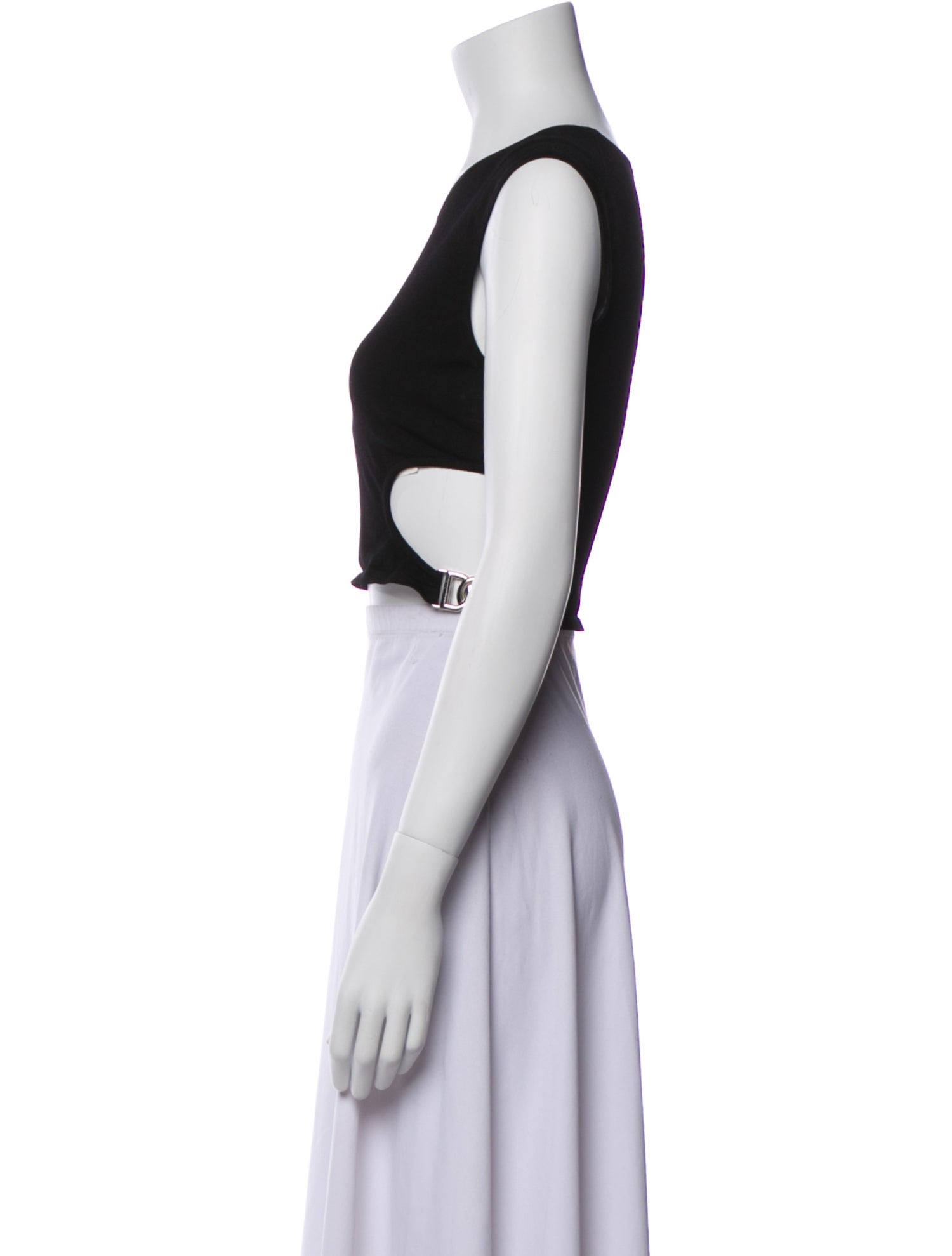 Dolce & Gabbana Scoop Neck Sleeveless Crop Top