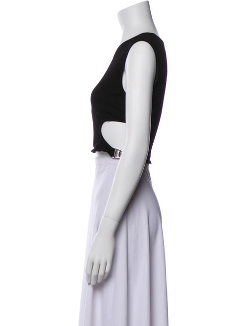 Dolce & Gabbana Scoop Neck Sleeveless Crop Top