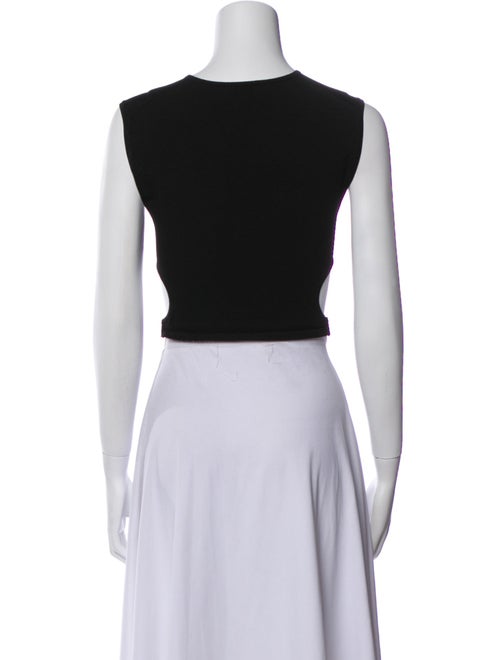 Dolce & Gabbana Scoop Neck Sleeveless Crop Top