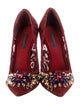 Dolce & Gabbana Lace Crystal Embellishments Pumps