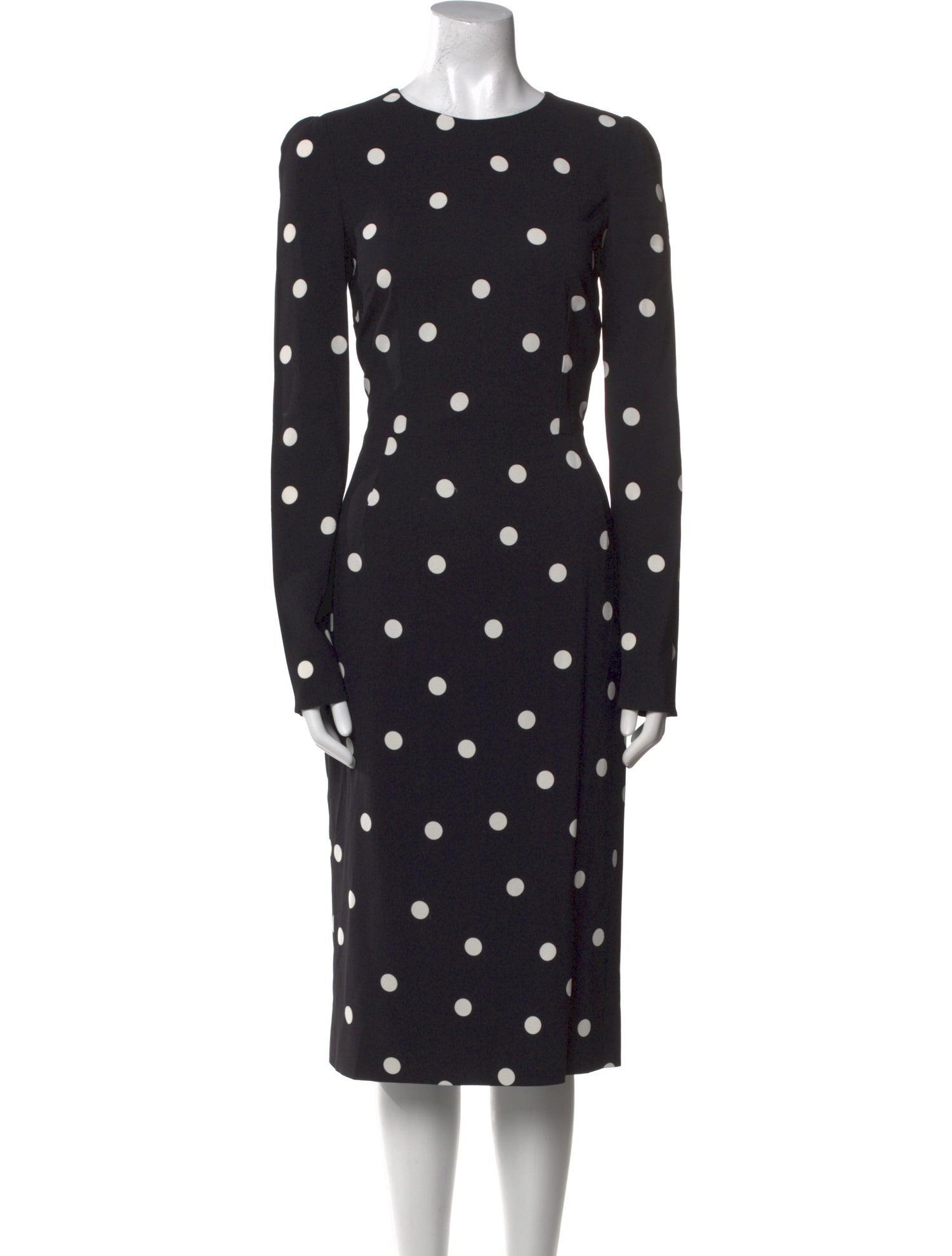 Dolce & Gabbana Polka Dot Print Midi Length Dress