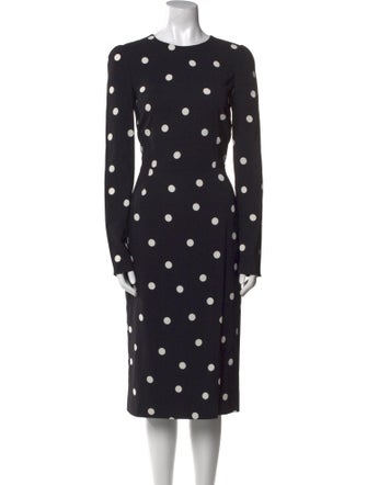 Dolce & Gabbana Polka Dot Print Midi Length Dress
