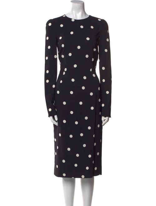 Dolce & Gabbana Polka Dot Print Midi Length Dress