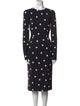 Dolce & Gabbana Polka Dot Print Midi Length Dress