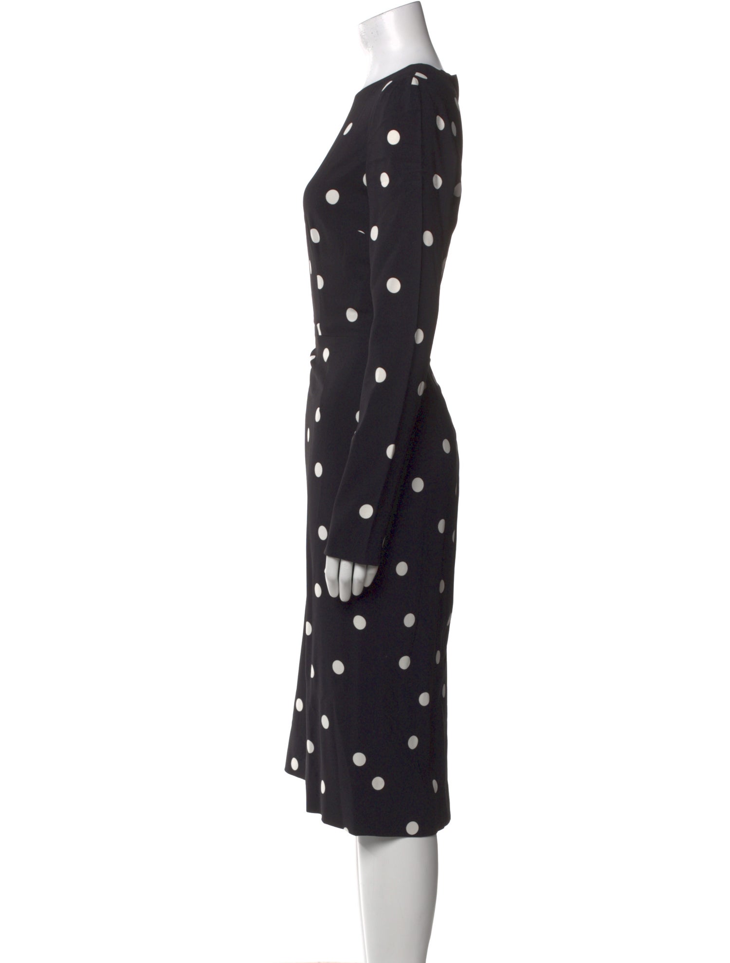 Dolce & Gabbana Polka Dot Print Midi Length Dress