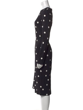 Dolce & Gabbana Polka Dot Print Midi Length Dress