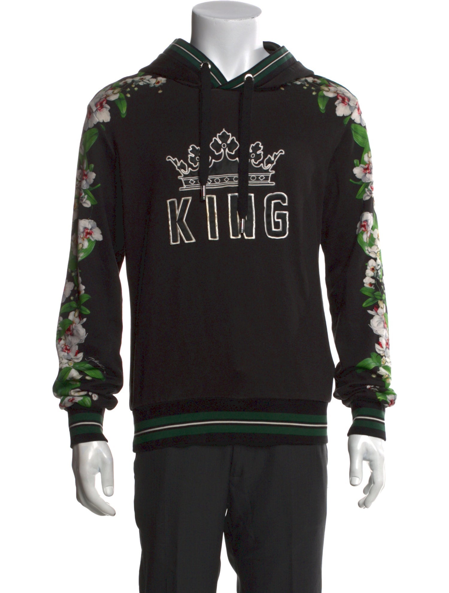 Dolce & Gabbana Printed V-Neck Hoodie