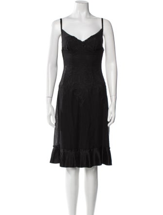Dolce & Gabbana V-Neck Knee-Length Dress